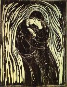 Edvard Munch Kiss painting